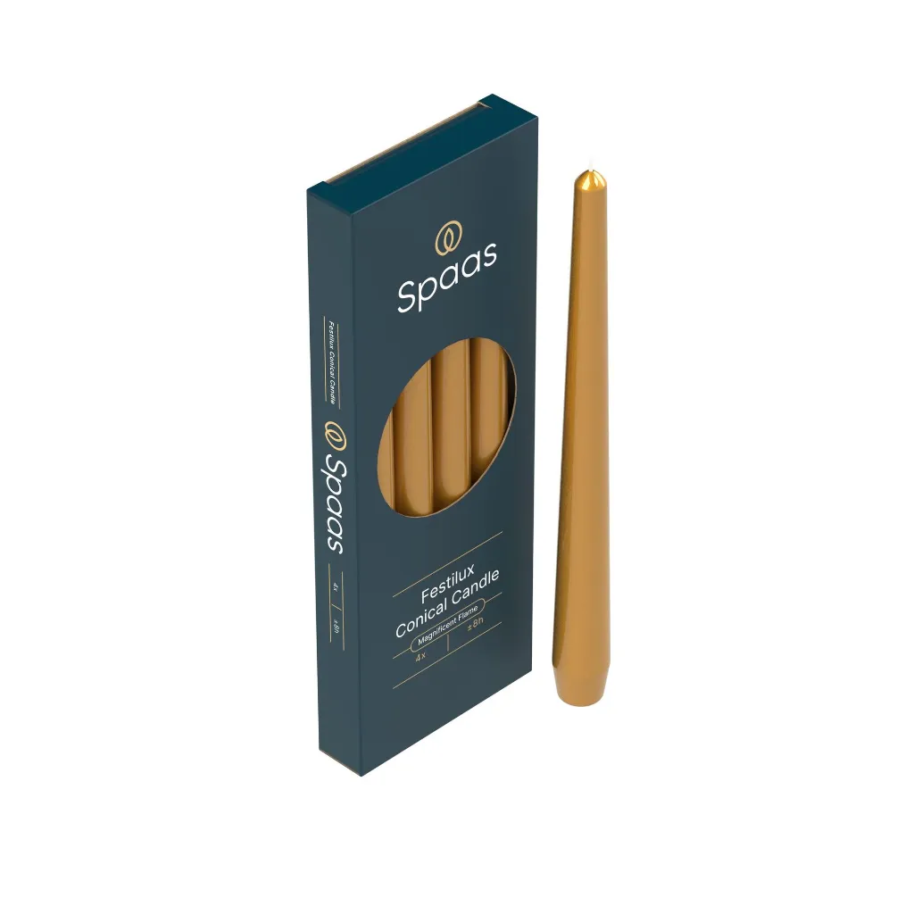 Festive Dinerkaars Kaars Goud - 0161001.077_9.webp