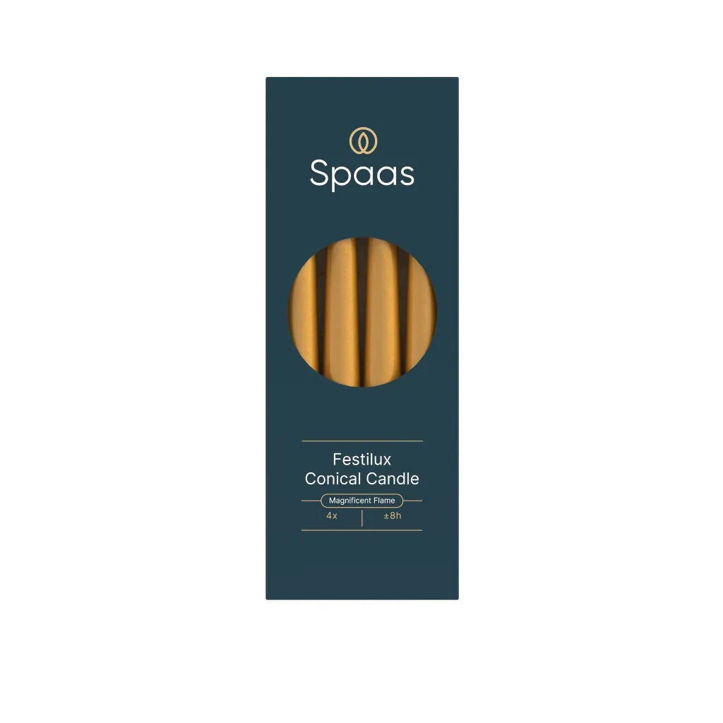 Festive Dinerkaars Kaars Goud - 0161001.077_1.webp