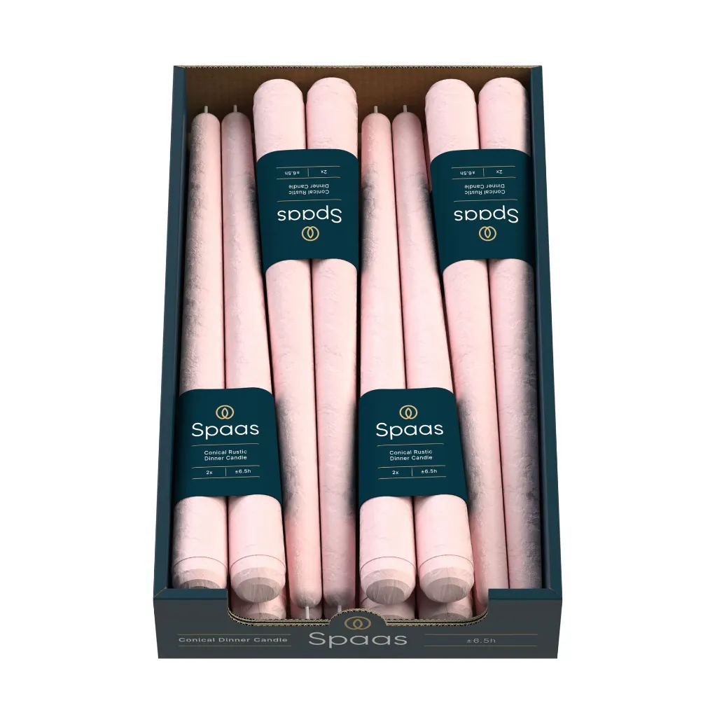 Conische Dinerkaars Kaars Roze - 0633259.801_7.webp