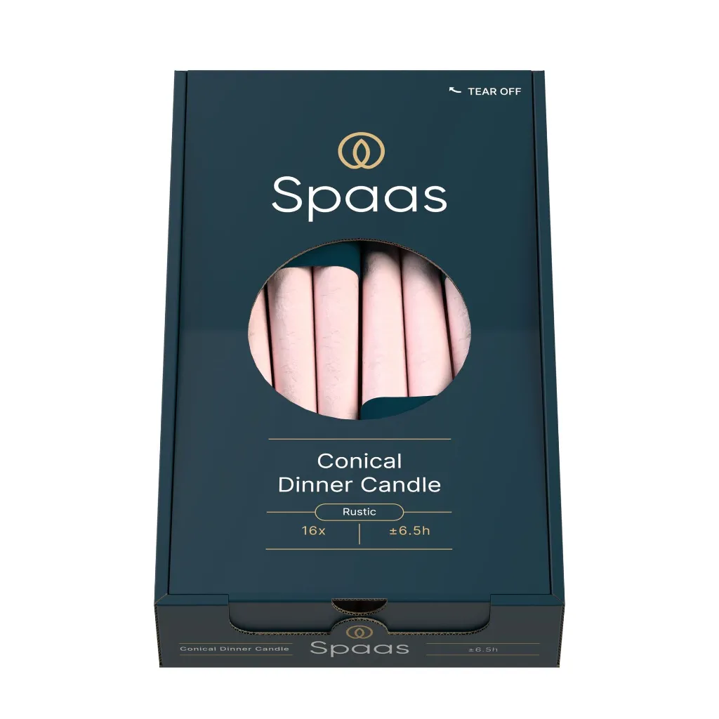 Conische Dinerkaars Kaars Roze - 0633259.801_2.webp