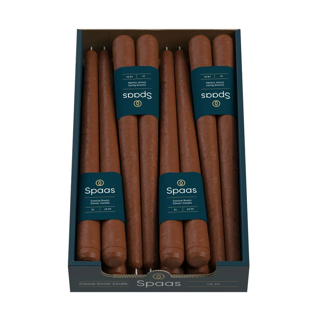 Conische Dinerkaars Kaars Cognac - 0633259.808_8.webp