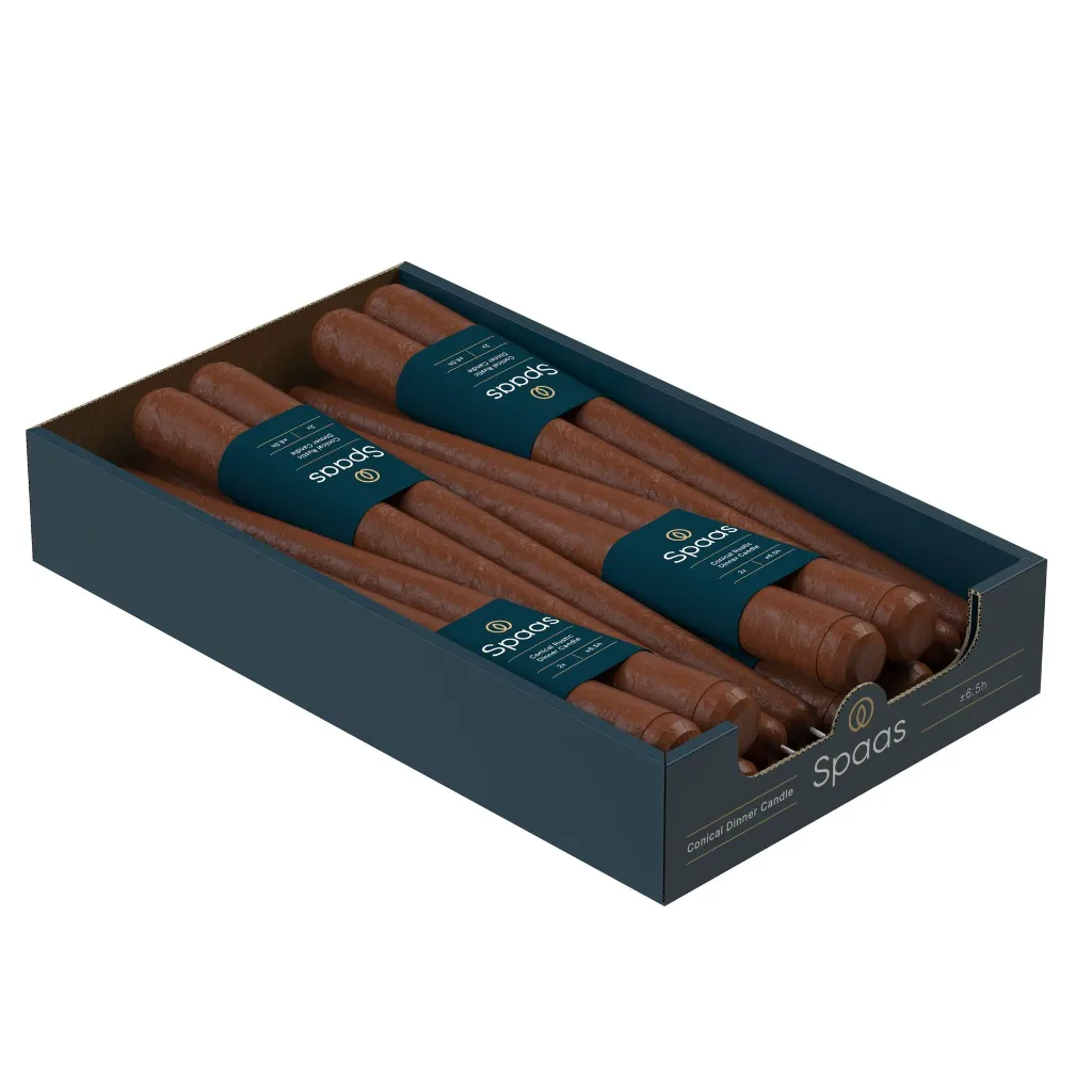 Conische Dinerkaars Kaars Cognac - 0633259.808_7.webp