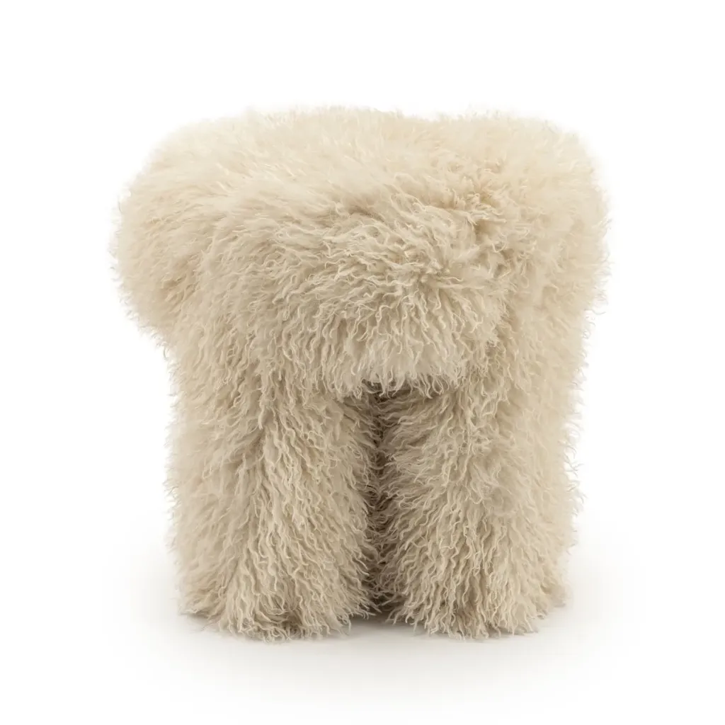 Doodly Pouf Beige
