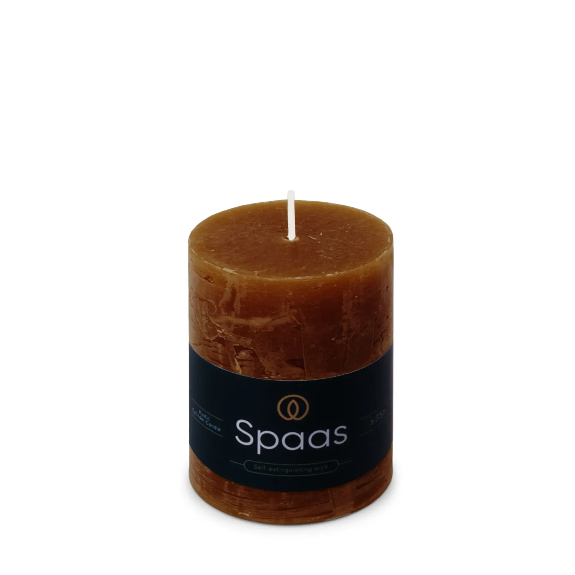 [SPA-0633254.808] Rustieke Cilinderkaars Cognac M