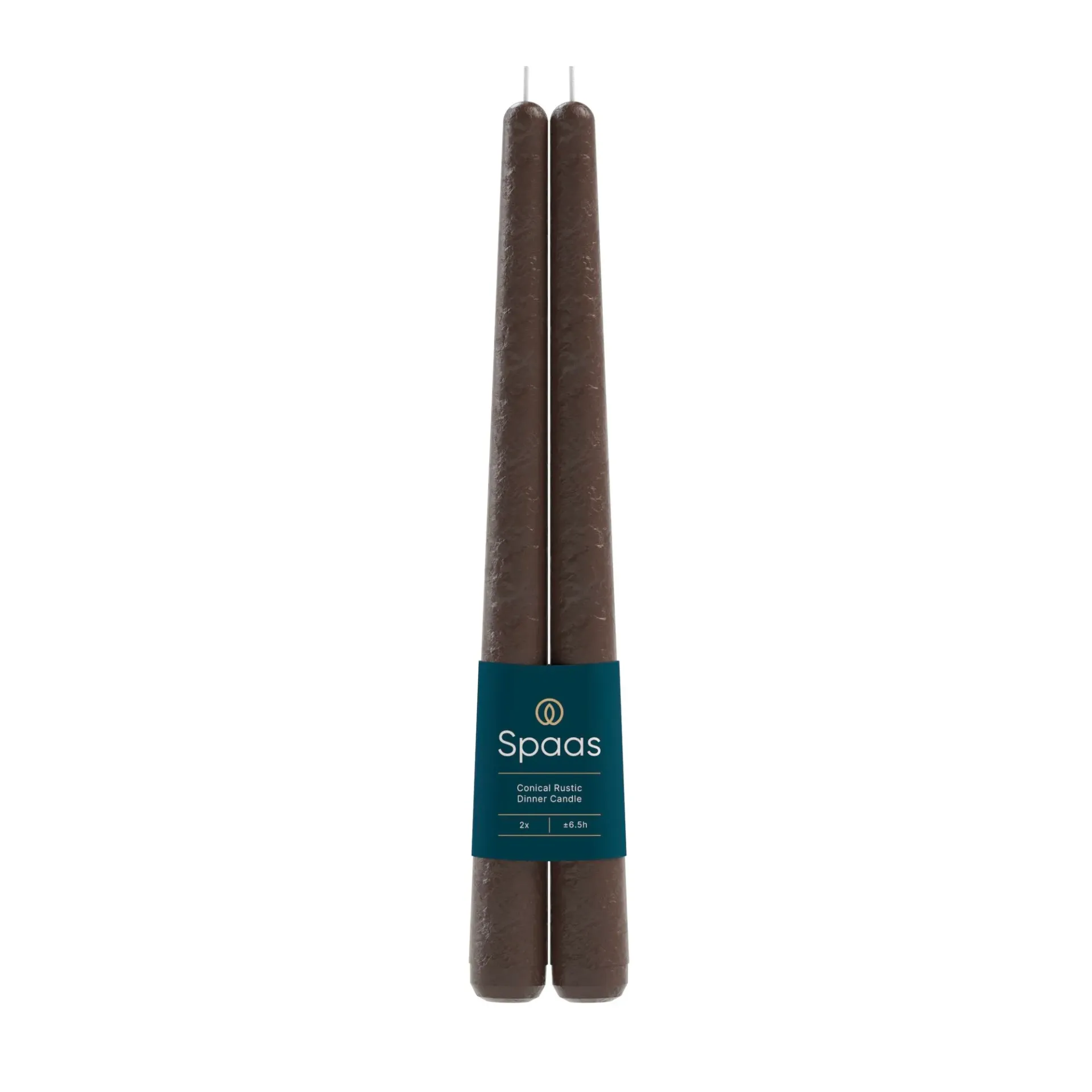 Conische Dinerkaars Kaars Donkerbruin
